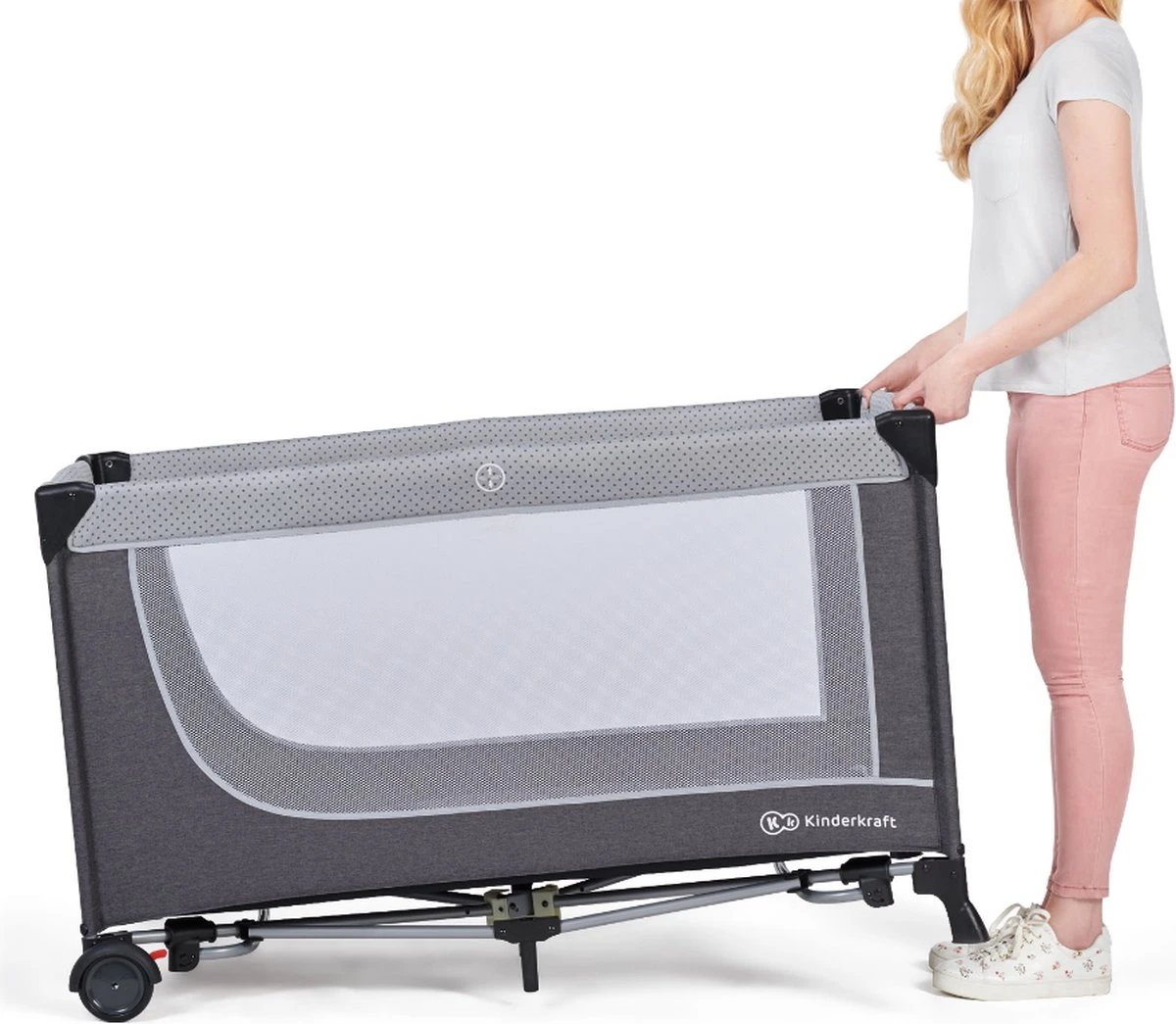 Kinderkraft Campingbed - Leody Met Accessoires - Roze 8 Kinderkraft Campingbed - Leody Met Accessoires - Roze - Afbeelding 8