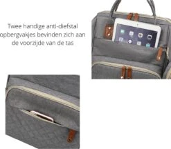 Humpy Dumpy Stijlvolle Luiertas Rugzak (Zwart) Met Uitschuifbaar Verschoon/ Slaap Bedje. Incl. Verschoon Matje, USB Poort & Buggy Straps 21 Humpy Dumpy Stijlvolle Luiertas Rugzak (Zwart) Met Uitschuifbaar Verschoon/ Slaap Bedje. Incl. Verschoon Matje, USB Poort & Buggy Straps -Babyproducten Winkel 1200x1049 4