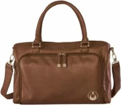 Grote Luiertas Double Zip Satchel Chestnut Redwood - Kunstleer - 42 Cm Breed -Babyproducten Winkel 1200x1049 5