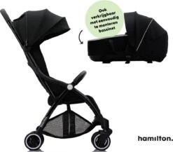 Hamilton By Yoop X1 Plus Buggy – Nieuw, Hoger, Uitgebreider 2023 Model – Premium Stroller Met One Hand Folding Technologie – Zwart – Lichte, Verstelbare En Wendbare Kinderwagen Met Vele Gemakken -Babyproducten Winkel 1200x1053 1