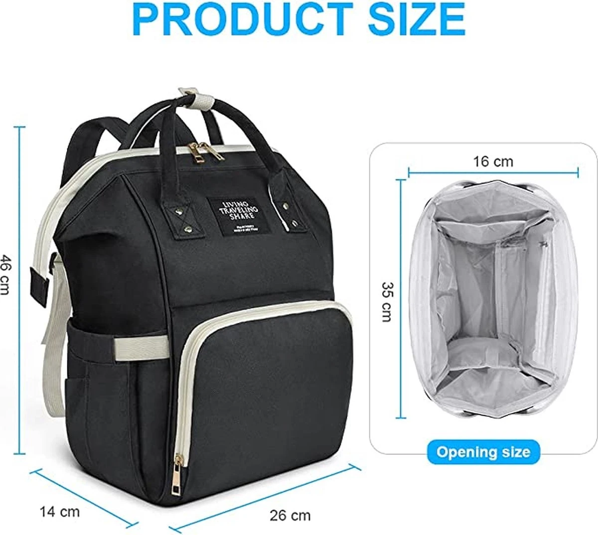 Premium Baby Luierrugzak - Baby Tas - Luiertas Met Grote Capaciteit - Multifunctionele Waterdichte Pamper Tas - Zwangerschap Tas - Kraamcadeau - Baby Shower 2 Premium Baby Luierrugzak - Baby Tas - Luiertas Met Grote Capaciteit - Multifunctionele Waterdichte Pamper Tas - Zwangerschap Tas - Kraamcadeau - Baby Shower - Afbeelding 2