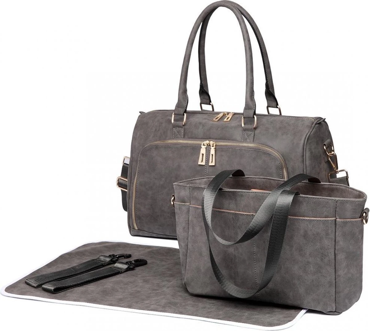 Miss Lulu Luier- En Verzorgingstas – Luiertas Set – Afneembare Draagtas - Duurzaam En Stijlvol – Grijs - Premium Kwaliteit - Grote Capaciteit - Unisex/Jongens/Meisjes (LT6638 GY) 1 Miss Lulu Luier- En Verzorgingstas – Luiertas Set – Afneembare Draagtas - Duurzaam En Stijlvol – Grijs - Premium Kwaliteit - Grote Capaciteit - Unisex/Jongens/Meisjes (LT6638 GY)