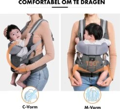 Deryan Ergonomische Draagzak - Buikdrager 2-in-1 Antraciet -Babyproducten Winkel 1200x1084 4