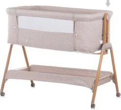 Co-Sleeper Chipolino Wieg KOSSD0212MO Sweet Dreams Mocca/Wood Incl. Wielen -Babyproducten Winkel 1200x1088 4