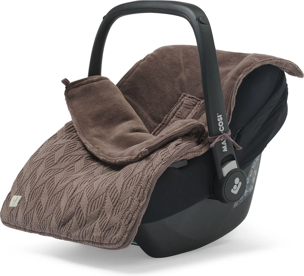 Jollein Voetenzak Voor Autostoel & Kinderwagen - Spring Knit - Chestnut 6 Jollein Voetenzak Voor Autostoel & Kinderwagen - Spring Knit - Chestnut - Afbeelding 6