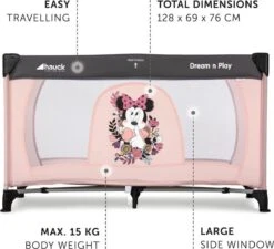 Hauck Dream'n Play Campingbedje - Minnie Sweetheart -Babyproducten Winkel 1200x1093 6