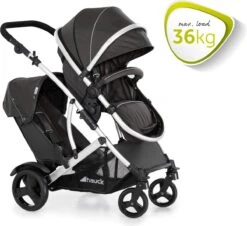 BERKATMARKT - Hauck Duett 2 Dubbele Kinderwagens Voor Baby's En Kinderen, Omkeerbare Zitting, In Hoogte Verstelbaar, Zonwering, Regenbescherming, Opvouwbaar, Tot 36 Kg, Zwarte Woud -Babyproducten Winkel 1200x1099 5