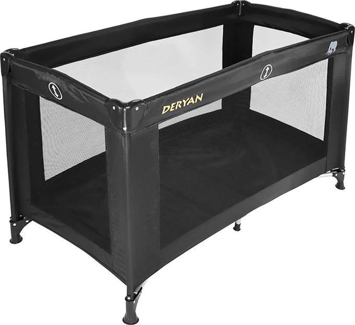 Deryan Believer Campingbedje - 120x60cm - Zwart 1 Deryan Believer Campingbedje - 120x60cm - Zwart