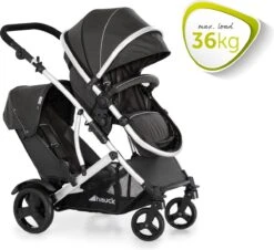 Hauck Duett 2 Duo Kinderwagen - Zwart -Babyproducten Winkel 1200x1100