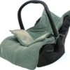 Jollein Voetenzak Voor Autostoel & Kinderwagen - Basic Knit - Forest Green