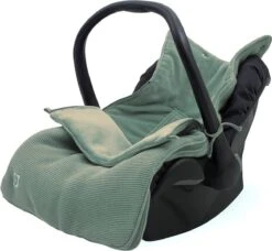 Jollein Voetenzak Voor Autostoel & Kinderwagen - Basic Knit - Forest Green