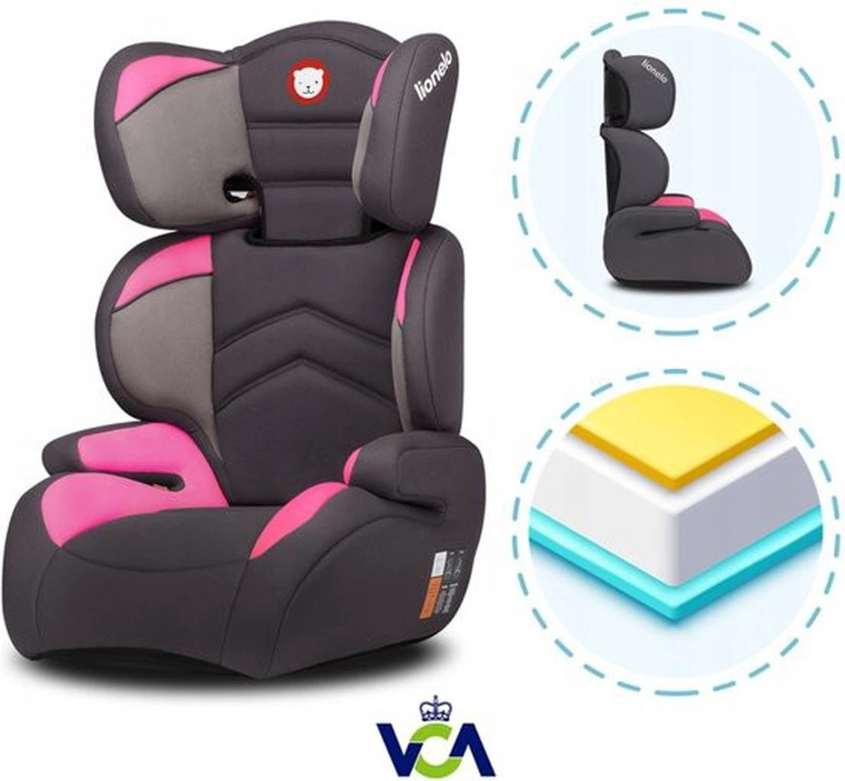 Lionelo Lars - Autostoeltje - ImpactGuard - Extra Spons - Tot 36kg 14 Lionelo Lars - Autostoeltje - ImpactGuard - Extra Spons - Tot 36kg - Afbeelding 14