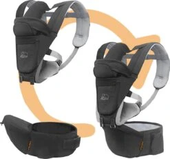 Deryan Pack Luxe Ergonomische Draagzak Babydrager + Opbergvakjes Grijs -Babyproducten Winkel 1200x1120 1