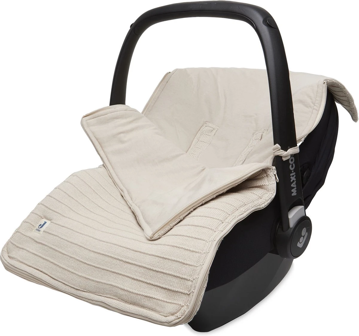 Jollein Voetenzak Pure Knit - Nougat 1 Jollein Voetenzak Pure Knit - Nougat