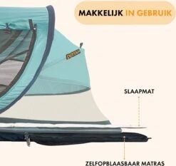 Deryan Peuter Luxe Campingbedje – Inclusief Zelfopblaasbare Matras - Ocean -Babyproducten Winkel 1200x1132 5