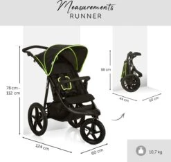 Hauck Runner Kinderwagen - Zwart/Neon Geel -Babyproducten Winkel 1200x1139