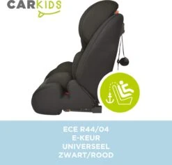 Carkids Verstelbaar Kinderautostoeltje Zwart En Rood | Kinderautostoel Groep 1-2-3 Met Isofix En Top Tether Connector | Kinderen Van 9 Maanden -12 Jaar | 9-36 Kg -Babyproducten Winkel 1200x1150 6