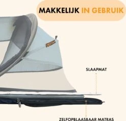 Deryan Baby Luxe Campingbedje – Inclusief Zelfopblaasbare Matras - Blue -Babyproducten Winkel 1200x1151 8