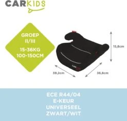 Carkids Auto Zitverhoger Zwart En Wit | Autostoel Groep 2-3 | Kinderen Van 3,5-12 Jaar | 15-36 Kg -Babyproducten Winkel 1200x1152 1