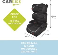 Carkids Verstelbaar Kinderautostoeltje Zwart En Wit | Kinderautostoel Groep 2-3 | Kinderen Van 3,5-12 Jaar | 15-36 Kg -Babyproducten Winkel 1200x1152 10