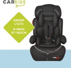 Carkids Verstelbaar Kinderautostoeltje Zwart En Wit | Kinderautostoel Groep 1-2-3 | Kinderen Van 9 Maanden-12 Jaar | 9-36 Kg -Babyproducten Winkel 1200x1152 16