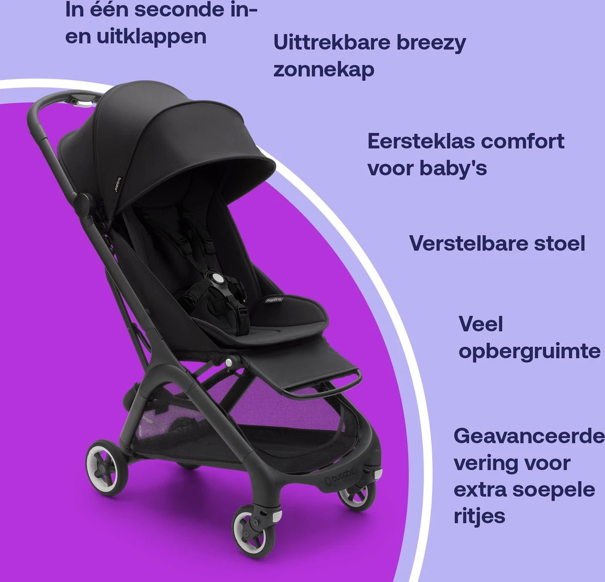 Bugaboo Butterfly Midnight Black - Buggy 3 Bugaboo Butterfly Midnight Black - Buggy - Afbeelding 3