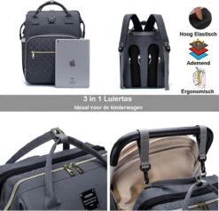 Luiertas - Multifuctioneel Luiertas 3 In 1 - Met Babybedje - Met Verschoningsmatje - Grijs - Met Usb - Met Verdikt Matras 17 Luiertas - Multifuctioneel Luiertas 3 In 1 - Met Babybedje - Met Verschoningsmatje - Grijs - Met Usb - Met Verdikt Matras -Babyproducten Winkel 1200x1156 1