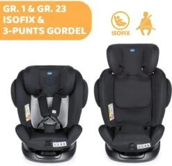 Chicco Autostoel Unico PLUS - Groep 0 1 2 3 - Isofix Bevestiging -Verstelbare Hoofdsteun - Zwart -Babyproducten Winkel 1200x1161