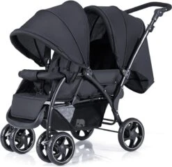 Deryan Luxe Elena Dubbele Buggy- Duo Buggy – Tandem Buggy – Compact En Lichtgewicht -Babyproducten Winkel 1200x1161 5