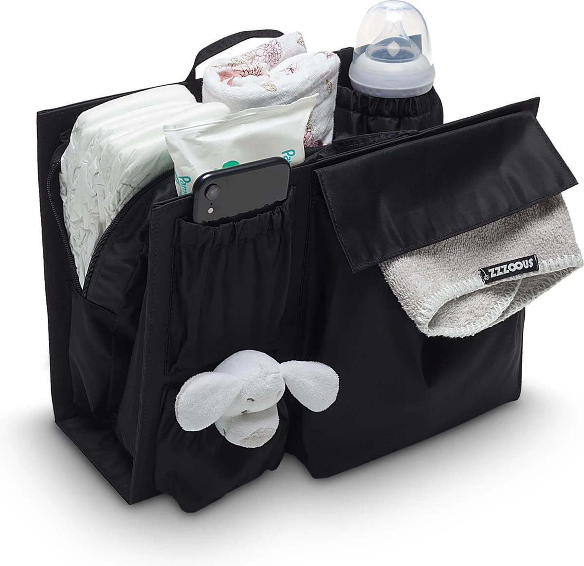 Snoozzz Bag In Bag Tas Organizer Met Thermovak - Zwart 1 Snoozzz Bag In Bag Tas Organizer Met Thermovak - Zwart