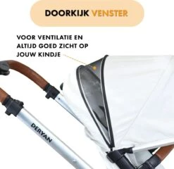 Deryan Evy Kinderwagen - Duo Kinderwagen - Uitbreidbaar - Inclusief Reiswieg - Creme -Babyproducten Winkel 1200x1164 4