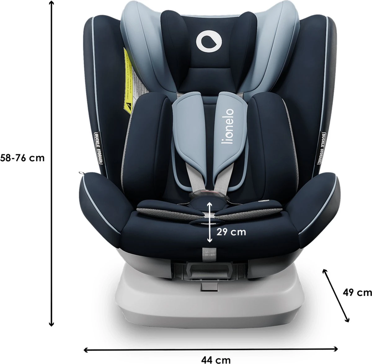 Lionelo Bastiaan One - Autostoel - 360° Met IsoFix (0-36kg) - Groep 0-1-2-3 Autostoel Voor Kinderen Van 0 Tot 12 Jaar 8 Lionelo Bastiaan One - Autostoel - 360° Met IsoFix (0-36kg) - Groep 0-1-2-3 Autostoel Voor Kinderen Van 0 Tot 12 Jaar - Afbeelding 8