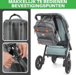 Brisby Slijtvaste Luiertas – Verzorgingstas – Met Buggymontage -Donkergrijs -Babyproducten Winkel 1200x1181 1