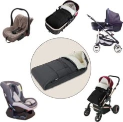 Monzana Voetenzak - Voor Kinderwagen Of Stoeltje - 93x56cm Grijs -Babyproducten Winkel 1200x1188 10