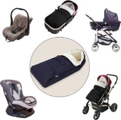 Monzana Voetenzak - Voor Kinderwagen Of Stoeltje - 93x56cm Donkerblauw -Babyproducten Winkel 1200x1188 9