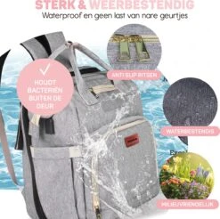 Vulpes BabyCare® Luiertas Rugzak - Luiertassen Met Babybed - Grote Luiertas Met Wieg- Luiertas Verzorgingstas Met Babybedje - Verzorgingsrugzak - Grijs 24 Vulpes BabyCare® Luiertas Rugzak - Luiertassen Met Babybed - Grote Luiertas Met Wieg- Luiertas Verzorgingstas Met Babybedje - Verzorgingsrugzak - Grijs -Babyproducten Winkel 1200x1193 3