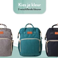 Luiertas Rugzak - Monx Luiertas Verzorgingstas Met Uitklapbaar Babybedje - Overzichtelijke Luierrugzak Extra Buggy En Kinderwagen Haken Inclusief Geïsoleerde Flessenhouder - Groen -Babyproducten Winkel 1200x1194 3