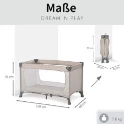 Hauck Dream N Play Campingbedje Set - Met Matras En Muggennet - Beige -Babyproducten Winkel 1200x1199 17