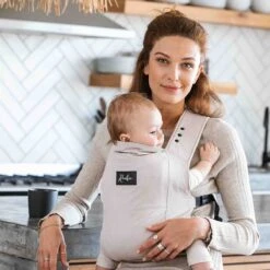 ROOKIE Baby Premium Draagzak- Design Buikdrager - Comfortabel En Ergonomisch - Pasgeboren Babydrager - Peuterdrager - Biologisch Katoen - Super Zacht - Unisex: Voor Mama En Papa (Beige) -Babyproducten Winkel 1200x1200 1031