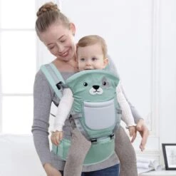 Baby Draagzak - Buik/Rug Babydrager Met Zacht Zitje (0-36 Maanden) - Groene Beer -Babyproducten Winkel 1200x1200 1039