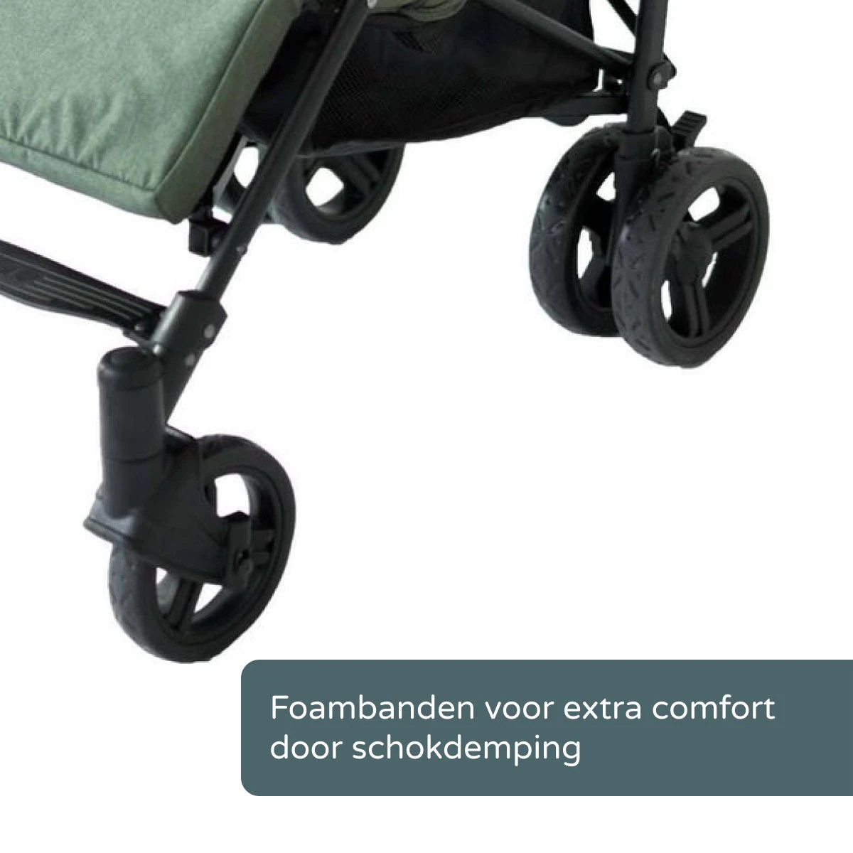 Prénatal Luxe Buggy – Kinderwagen Met Boodschappenmand En Zonneklep - Verstelbare Wandelwagen – Inklapbaar Met 1 Hand - Plooibuggy Groen 12 Prénatal Luxe Buggy – Kinderwagen Met Boodschappenmand En Zonneklep - Verstelbare Wandelwagen – Inklapbaar Met 1 Hand - Plooibuggy Groen - Afbeelding 12