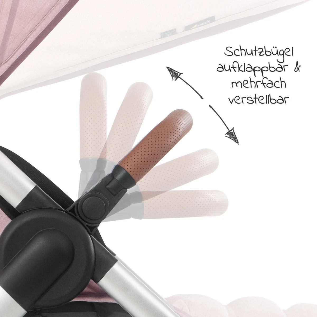 Hauck UpTown Buggy - Met één Hand Opvouwbaar - Roze 13 Hauck UpTown Buggy - Met één Hand Opvouwbaar - Roze - Afbeelding 13