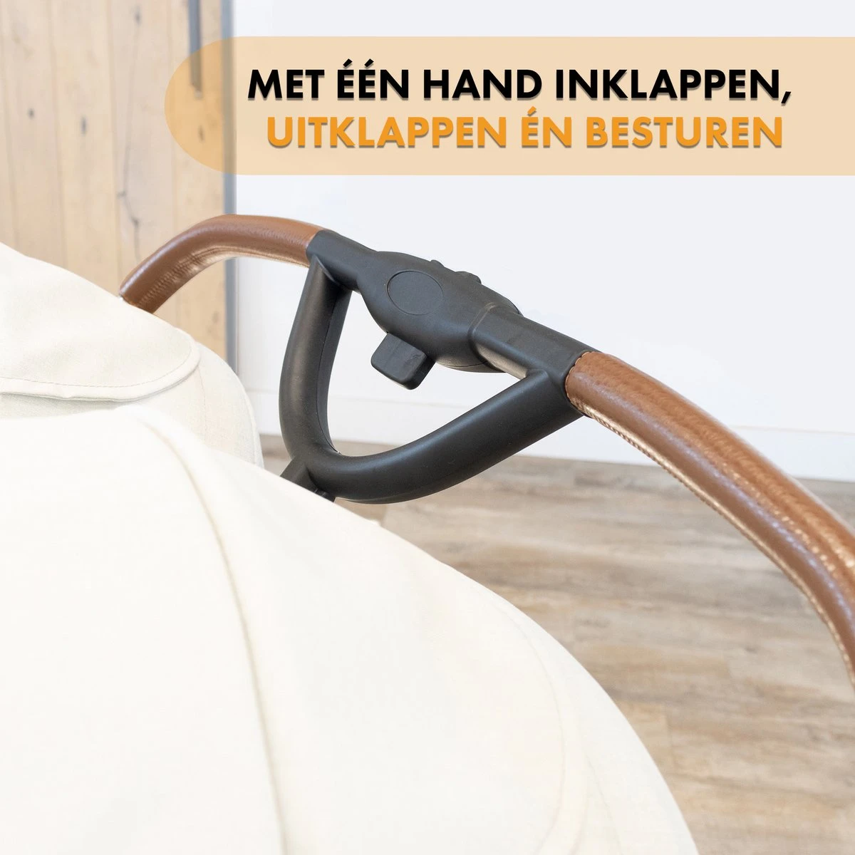 Deryan Luxe Rolo X2 Dubbele Buggy - Duo Buggy - Creme 13 Deryan Luxe Rolo X2 Dubbele Buggy - Duo Buggy - Creme - Afbeelding 13