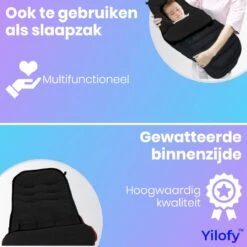 Yilofy Universele Luxe Voetenzak Babywagen & Autostoel Zwart Buggy Kinderwagen Voetzak -Babyproducten Winkel 1200x1200 1542
