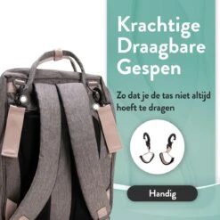 Luiertas Rugzak - Monx Luiertas Verzorgingstas Met Uitklapbaar Babybedje - Overzichtelijke Luierrugzak Extra Buggy En Kinderwagen Haken Inclusief Geïsoleerde Flessenhouder - Grijs -Babyproducten Winkel 1200x1200 226