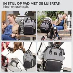 Buxibo Luier- En Verzorgingstas Inclusief USB Oplaadstation - Baby Rug Tas Met Isoleervak - Diaper Backpack Bag - Reis Rugzak - Grote Capaciteit - 23.8L - Zwart 13 Buxibo Luier- En Verzorgingstas Inclusief USB Oplaadstation - Baby Rug Tas Met Isoleervak - Diaper Backpack Bag - Reis Rugzak - Grote Capaciteit - 23.8L - Zwart -Babyproducten Winkel 1200x1200 256