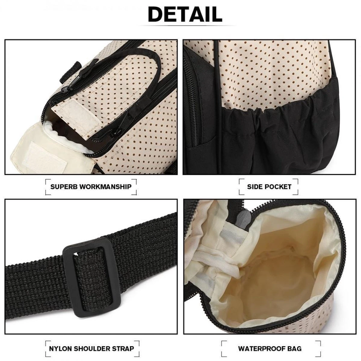 Miss Lulu Luier- En Verzorgingstas - 5 Set - Zwart (9026 BK) 3 Miss Lulu Luier- En Verzorgingstas - 5 Set - Zwart (9026 BK) - Afbeelding 3