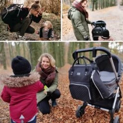 NanaBeebi Luiertas Rugzak Met Verschoonmatje - Zwart - Inclusief Flessenwarmhouder - Kinderwagenhaken En Isoleervak -Babyproducten Winkel 1200x1200 315