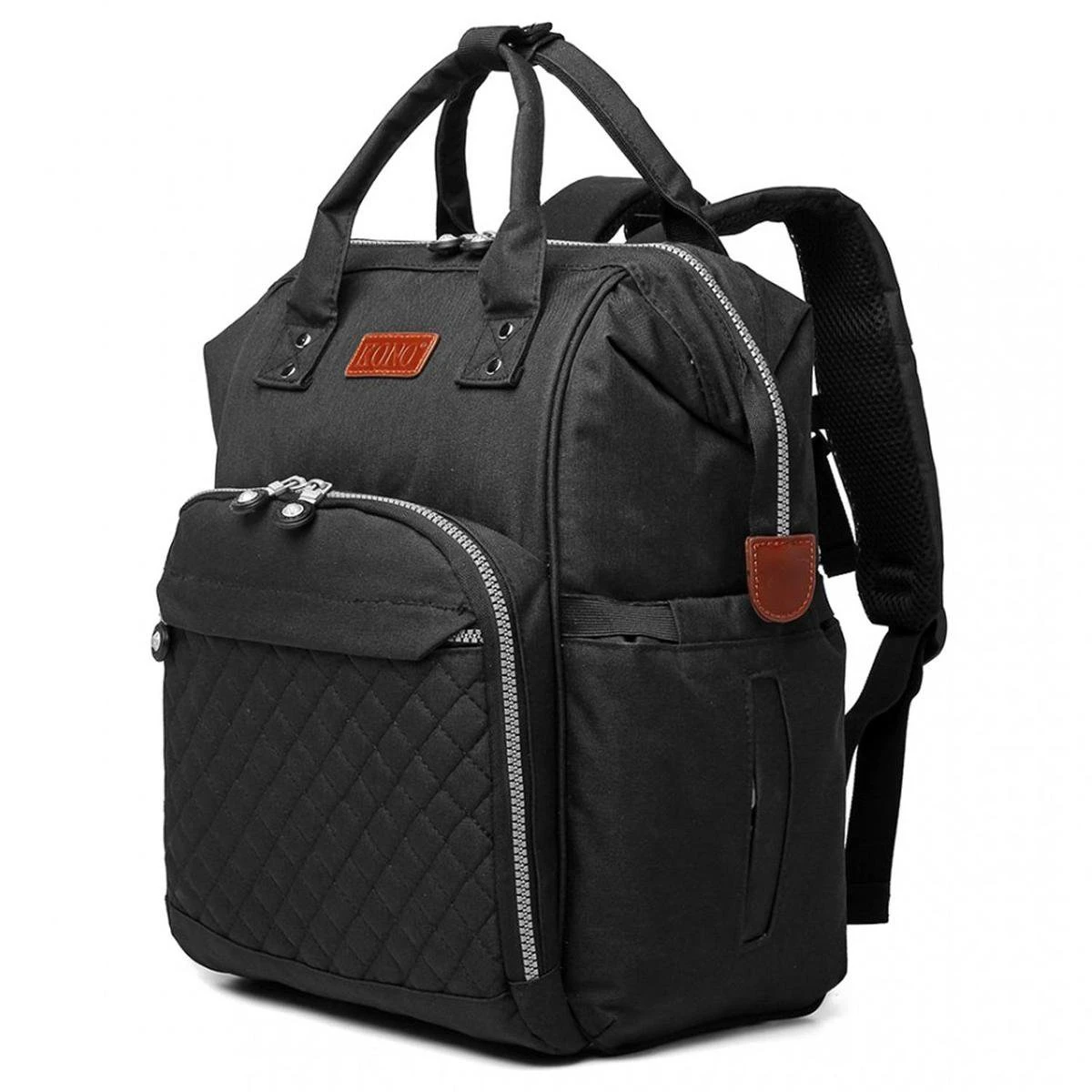 Miss Lulu Luiertas Rugzak - Inclusief Buggy En Kinderwagen Haken - Zwart (E6705 BK) 8 Miss Lulu Luiertas Rugzak - Inclusief Buggy En Kinderwagen Haken - Zwart (E6705 BK) - Afbeelding 8