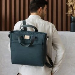 Nobodinoz Baby On The Go Luiertas Rugzak Carbon Blue